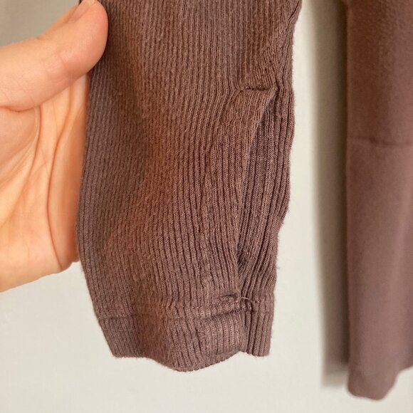 Athleta Cardigan Extra Small Mineral Brown Canopy Wrap Nirvana Athleisure Lounge - Picture 8 of 13